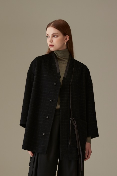 wool double Jacket (black)