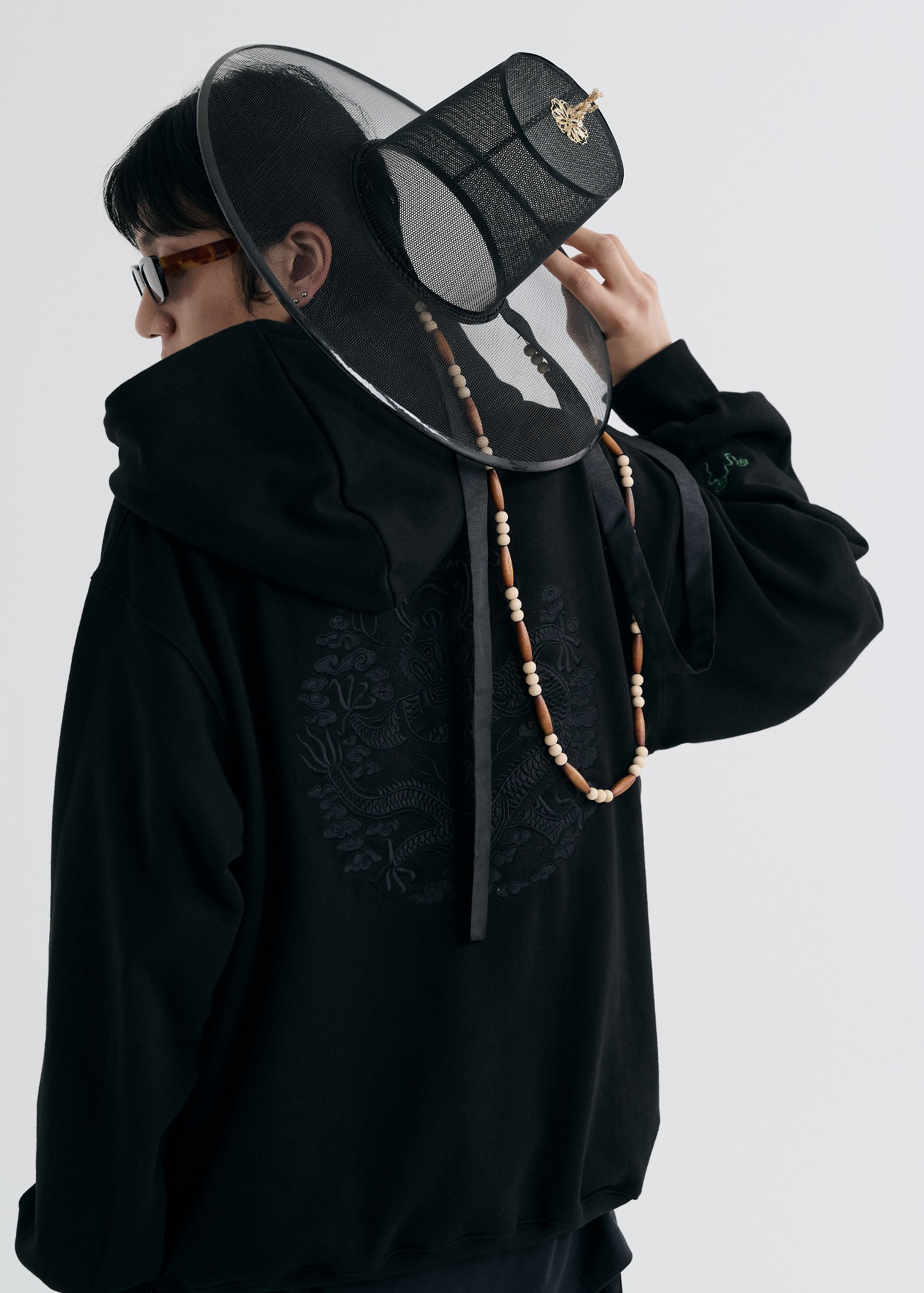 Traditional embroidery  Hoodie (black)